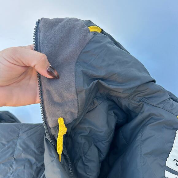 Fjallraven Men’s Expedition Pack Down Hoodie Puffer Gray Blue Large Lightweight - Picture 14 of 15